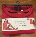 Climateright By Cuddl Duds Women 2-PIECE Base Layer Top And Legging Set Size Xxl New. Price: $14.99.