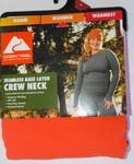 Medium Womens Orange Base Layer Top Long Sleeve Crew Neck Ozark Trail Warmer New. Price: $15.78.