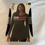32 Degrees Heat Women's 2-PACK Long Sleeve Scoop Neck Tee, Black/black, New. Price: $17.00.