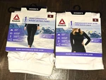 Reebok Womens Performance Base Layer Long Sleeve Crew Top Pants Set White Sz * New. Price: $19.99.