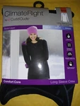 Climateright Cuddl Duds Women's Plush Warm Long Sleeve Crew Underwear S/blk Core New. Price: $15.75.