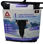 Reebok Women's Stretch Leggings Warm Performance Base Layer Pants Small (27-28") New. Price: $14.39.