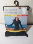 Climateright Cuddl Duds Women Ls Stretch Fleece Crew Base Layer Top Black New. Price: $8.26.