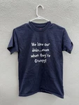 Hanes Childrens Shirt Size Large 14-16 Short Sleeve Grumpy Dads Funny Navy Blue Pre-owned. Price: $12.98.