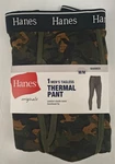 Hanes Originals Mens Tagless Thermal Pant Camo Medium Warm Base Layer New. Price: $9.99.