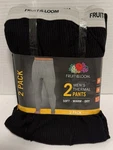 Fruit Loom 2-PACK Men's Black Thermal Pants (size Medium) Soft Brand New. Price: $14.99.