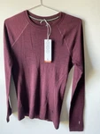 Nwt Smartwool Sz S/p Women Black Cherry Thermal Layer Crew 100% Merino New. Price: $54.99.