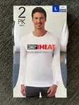 32 Degrees Heat Pack Mens White/charcoal Long Sleeve Crew Neck Top - Size New. Price: $17.99.