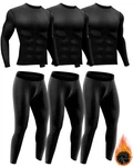 Didaey 3 Set Winter Thermal Underwear For Men Cold Weather Fleece Lined Top B... New. Price: $52.49.