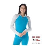 Smartwool Women's Classic Thermal Merino Base Layer 1/4 Medium Deep Pool Blue New. Price: $120.25.