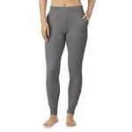 Cuddl Duds Women's Sz Gray Stretch Thermal Waffle Knit Leggings With Pockets New. Price: $19.99.