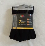 Fruit Of Loom Mens Black Thermal Underwear Bottom Pants 2-PACK (32-34")NWT New. Price: $22.48.