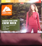 Women Xl Ozark Trail Crew Neck Seamless Base Layer Top Wild Ginger,burgundy,new. Price: $7.99.