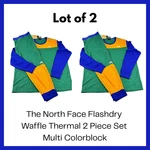 LOT2 Men North Face Flashdry Waffle Thermal Piece Set Multi Colorblock 3XL New. Price: $59.99.