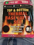 Polar Extreme Thermal Base Women Size Large Layer Black Top Bottom Set New. Price: $7.79.