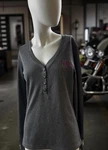 Harley Davidson Henley Thermal Women Shirt Morgan Hill Ca Grey Size Medium Pre-owned. Price: $29.99.