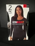 32 Degrees Heat Women's 2-PK Sleeve Scoop Neck Thermal Tee, Black. New. Price: $9.99.