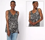 Cuddl Duds Top Size 2X Seriously Soft Reversable Tank Black White Ditsy Floral New. Price: $18.39.