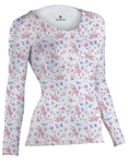 Indera Combed Cotton Thermal - Raschel Knit Long Sleeve Floral Women Size New. Price: $16.00.