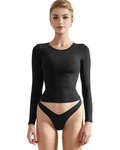 Suuksess Women Double Lined Fitted Basic Tee Shirts Crew Neck Long Sleeve Going New. Price: $34.17.