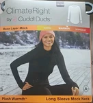 Cuddl Duds Climateright Plush Warmth Mock Neck Base Layer Top Black Xxl New. Price: $13.00.