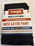 Mens Wrangler Midweight Base Layer Pants (size 2XL) 44-46 New Warm Black. Price: $12.79.