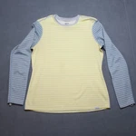 Patagonia Top Womens Large Yellow White Striped Capilene 3 Midweight Polartec Pre-owned. Price: $13.99.