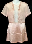 Perla S/ Sleeve Pink Camisole Silk Blend And Thong Bottoms Lace New. Price: $275.00.