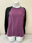 Watsons Womens Sweater Purple Black Colorblock Long Sleeve Pullover Top I2 Pre-owned. Price: $15.88.