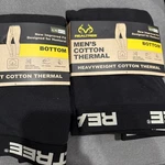 2 Realtree Men's Black Thermal Cotton Heavyweight Pants Xl Design For Hunters New. Price: $39.97.