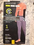 Champion Baselayer Mens Size Pants Blk Lightweight Cotton Stretch Duo Dry New. Price: $19.99.