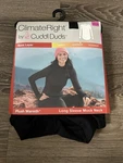 Climate Right Cuddl Duds Plush Warmth Mock Neck Crew Black Base Layer Women Xs New. Price: $12.99.