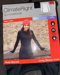 Long Sleeve Black Crew Shirt Climate Right Cuddl Duds Plush Warmth Womens Small New. Price: $15.99.