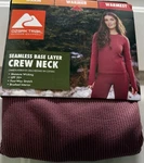 New!ozark Trail Wild Ginger Womens Stretch Base Layer Long Sleeve Crew. Size Xl.. Price: $8.99.