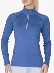 Meriwool Women's Half Zip Base Layer Top 400G Merino Sweater Sky Heather New. Price: $69.99.