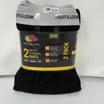 Fruit Loom 2 Pack Size Xl Men's Black Thermal Pants-soft, Warm, Dry New. Price: $23.00.