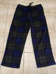 Merona Men's Sz Blue & Gray Plaid Fleece W/drawstring Pajama Lounge Pants Pre-owned. Price: $12.00.