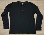 Medalist Thermal Henley Shirt Base Layer Mens Medium Long Sleeve Black Wicking Pre-owned. Price: $14.99.