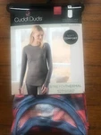 New Women's Cuddl Duds Red & Blue Plaid Waffle Thermal Long Sleeve Crew Medium. Price: $9.99.