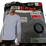 32 Degrees Long Sleeve Crew Neck Pack Of Mens White And Heather Navy New. Price: $12.00.