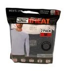 32 Degrees Men's Long Sleeve Crew Neck Tee 2-PK, White/heather Charcoal, Size New. Price: $15.99.