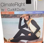 New Black Cuddl Duds Climate Smart Knit Base Layer Thermal Warm Legging Pant. Price: $17.75.