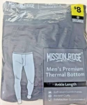 Nwt Mission Ridge Men's 2X-LARGE Premium Thermal Bottom Ankle Length Black Xxl New. Price: $6.95.