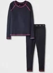 All Motion Large 10-12 Mid-weight Youth Thermal Underwear Set Black W/ Pink New. Price: $14.00.