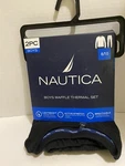 Nautica Boys Waffle Knit Layer 2 Piece Set Black Active Stretch Size Med 8/10 New. Price: $17.00.