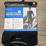 Cuddl Duds Boys Crew Top And Bottoms Size 8/10 Black New. Price: $18.00.