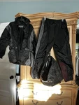 Nexgen Unisex Motorcycle Riding Rain Suit Jacket Pants And Storage Bag Pre-owned. Price: $79.95.