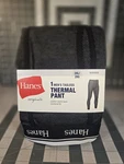Hanes Original Mens 2 Xl Thermal Pant Tagless Black Comfort Elastic Func. Fly New. Price: $12.99.