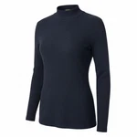 Matty Ladies Mock Neck Long Sleeve Top Navy Medium Knit Soft Comfort Cozy Pre-owned. Price: $6.00.