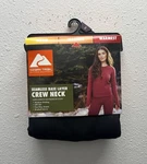 Ozark Trail Women's 2XL Seamless Base Layer Crew Neck Top Thermal Warmer Black New. Price: $15.95.